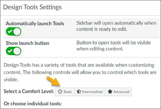 screenshot showing DesignPUS Design Tools settings