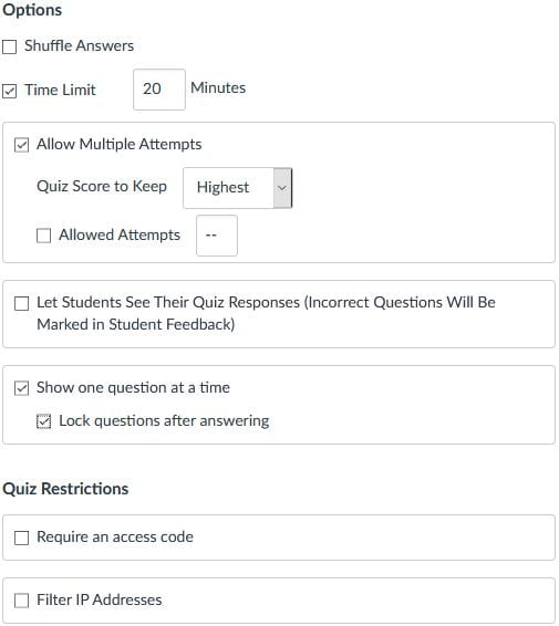 screenshot showing how to enable the setting to allow multiple attempts for a Canvas practice quiz