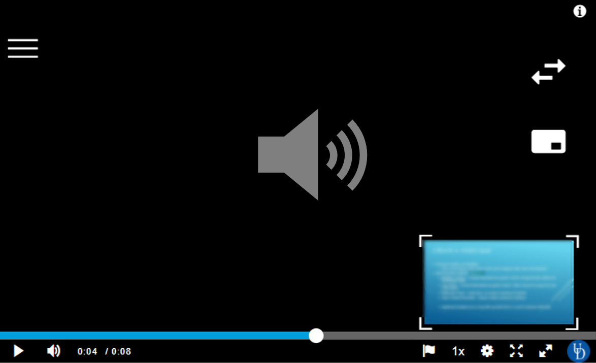 Image of Speaker Icon found in Zoom Recording Playback