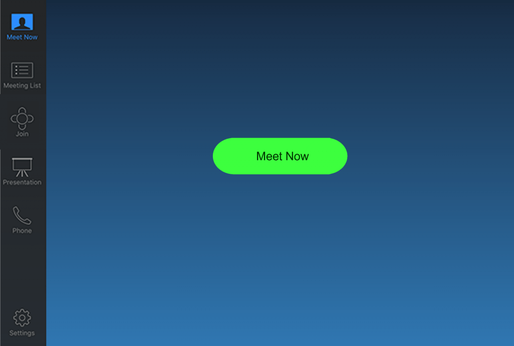 Image of Controller Screen: Meet Now button