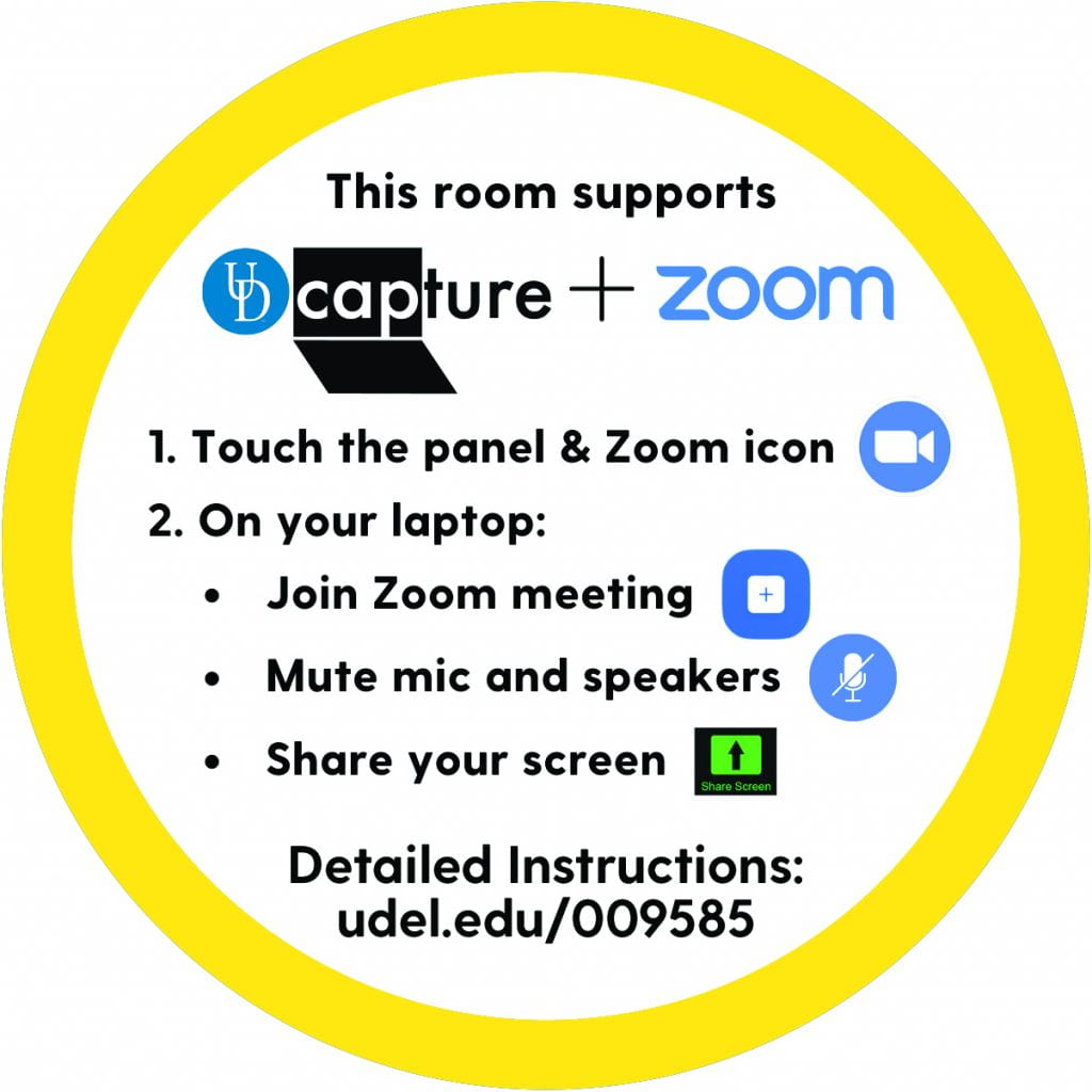 UD Capture + Zoom classroom sticker